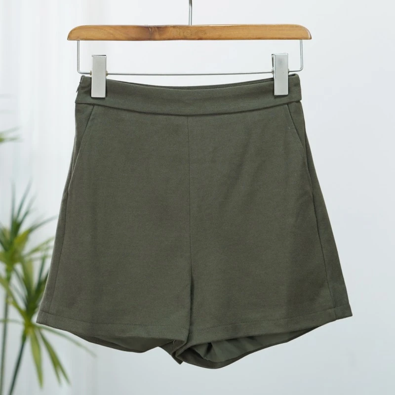Shi系列   Y002  女装时尚撤柜森系基础短裤绿色1521727