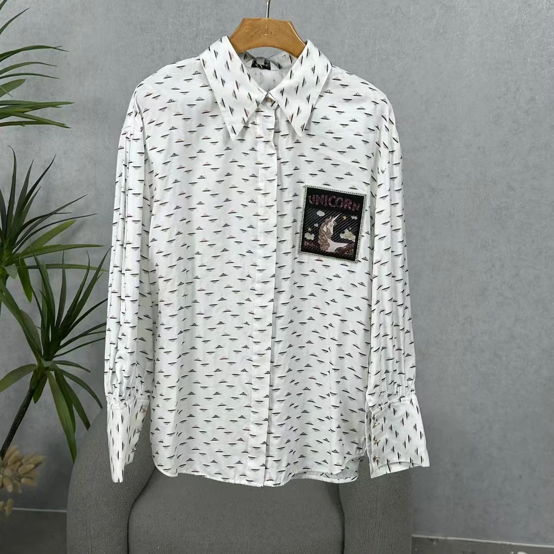 LI丽系列  Z075   女装时尚撤柜上衣衬衫白色C49036012