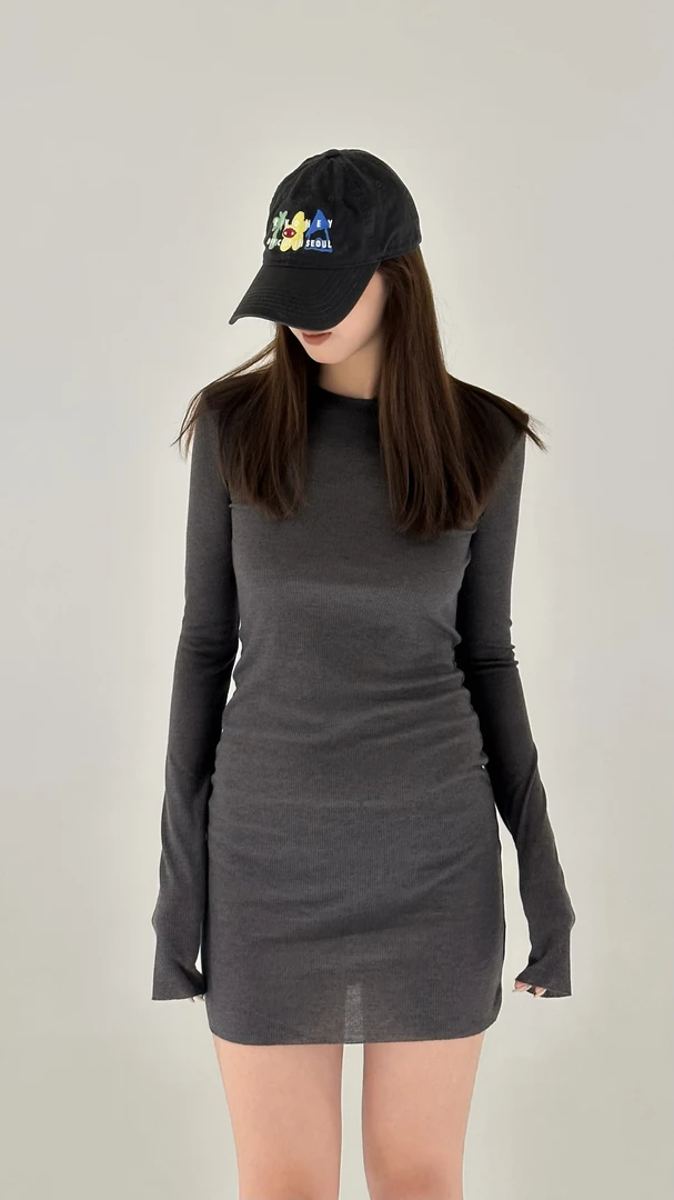 韩系修身显瘦T恤包臀连衣裙23582