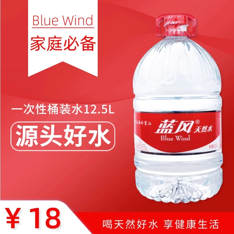 蓝风 BLUE WIND蓝风饮用天然水一次性桶装水12.5L