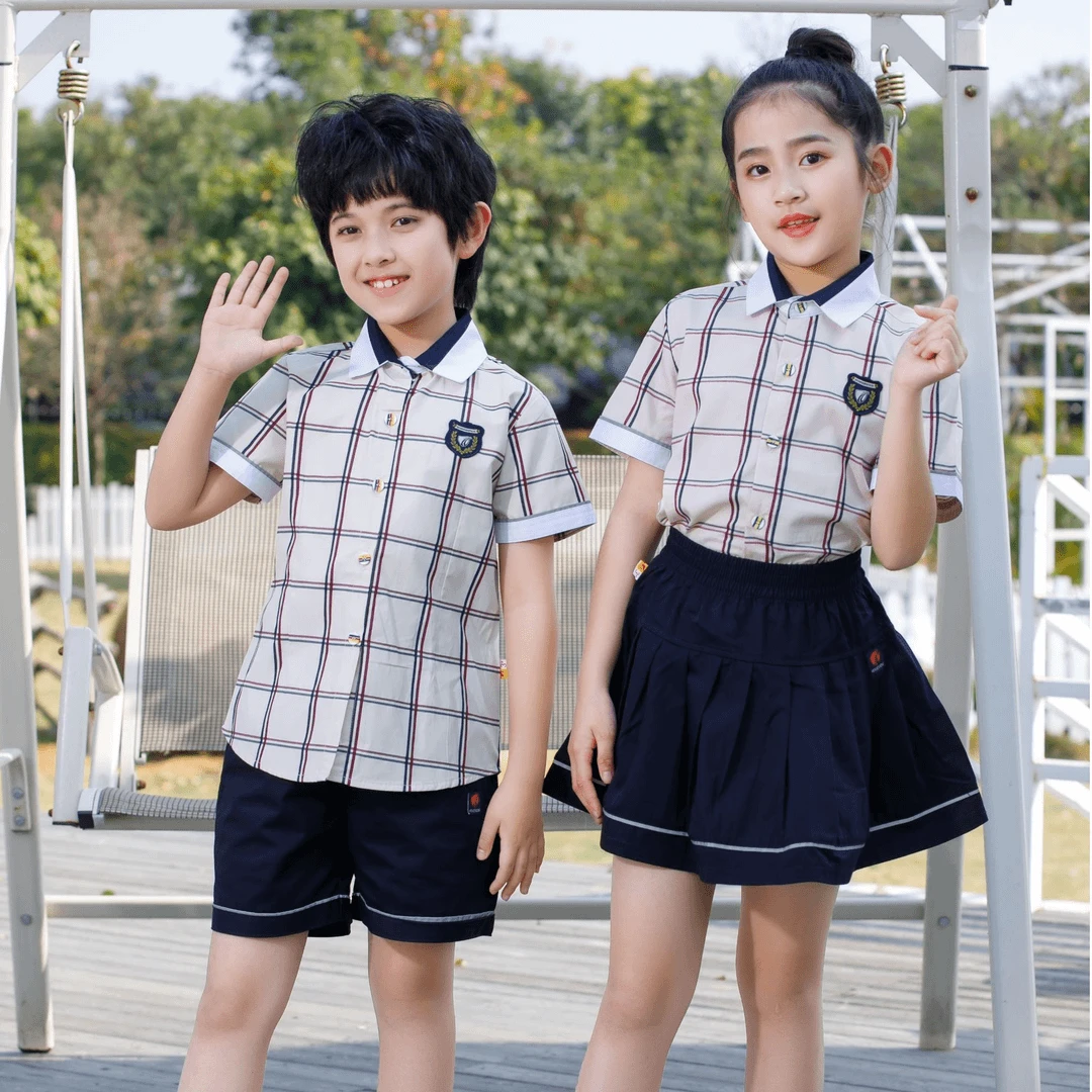 小学夏季制服／南宁市统一中小学春夏校服／赫学熊新希望学生装