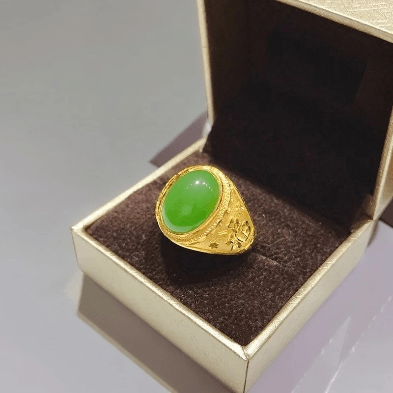 高端霸气 双福临门 福气男戒-YQ-2A