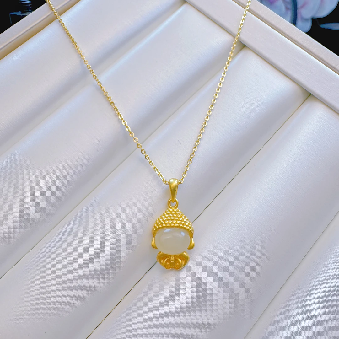 【禾氏碧玉】和田玉宝宝佛吊坠（和田玉吊坠，赠链子）