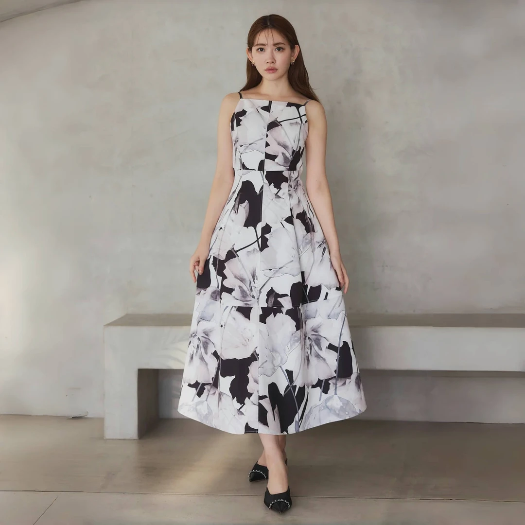 Her lip to花朵吊带连衣裙【日本直邮不退换】时尚通勤