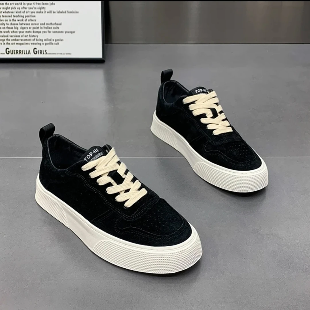 男鞋春季季2024新款上档次板鞋男士休闲鞋子男时尚黑色潮鞋