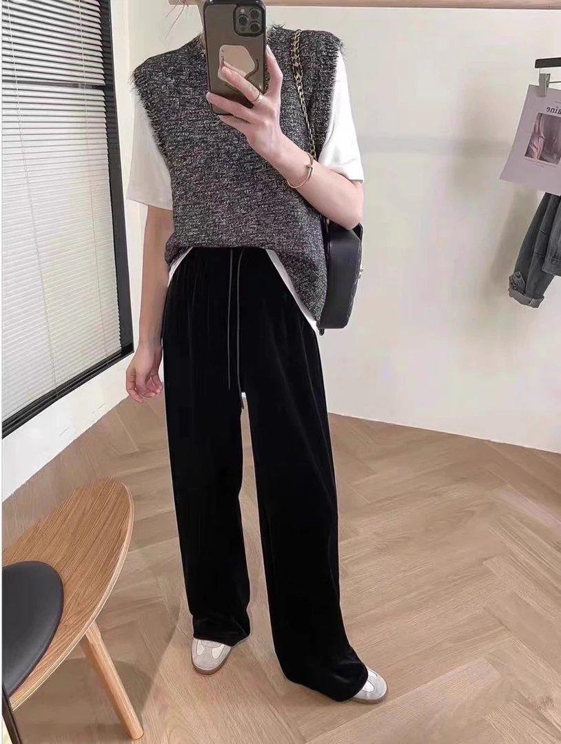 2024加绒加厚丝绒裤时尚