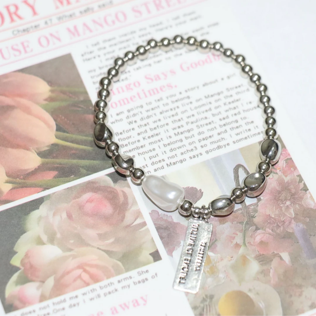 925银手链 925纯银巴洛克珍珠手链女款小众轻奢高级爆款精致百搭