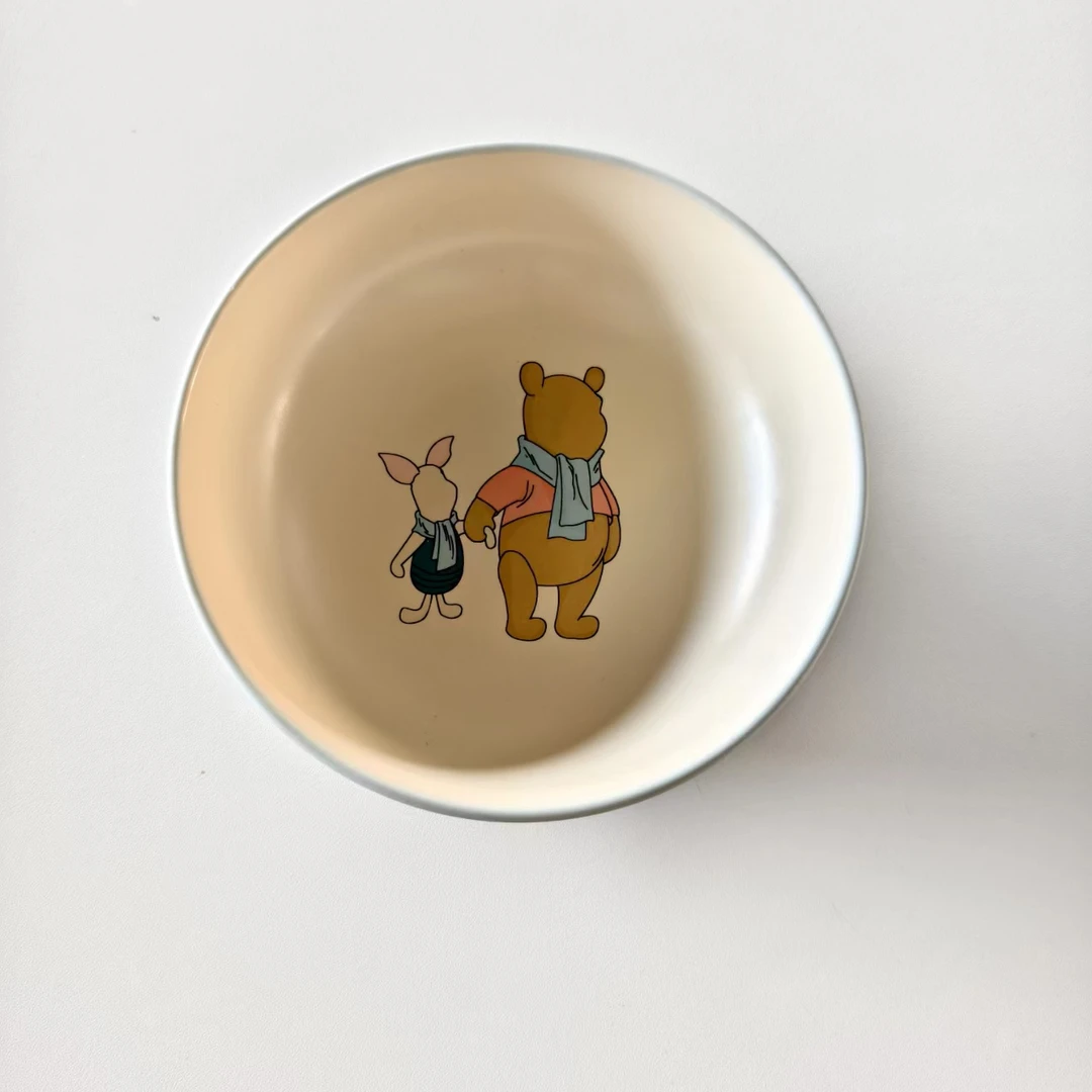 新人20A5016蜂蜜小熊小兔子手拉手小碗