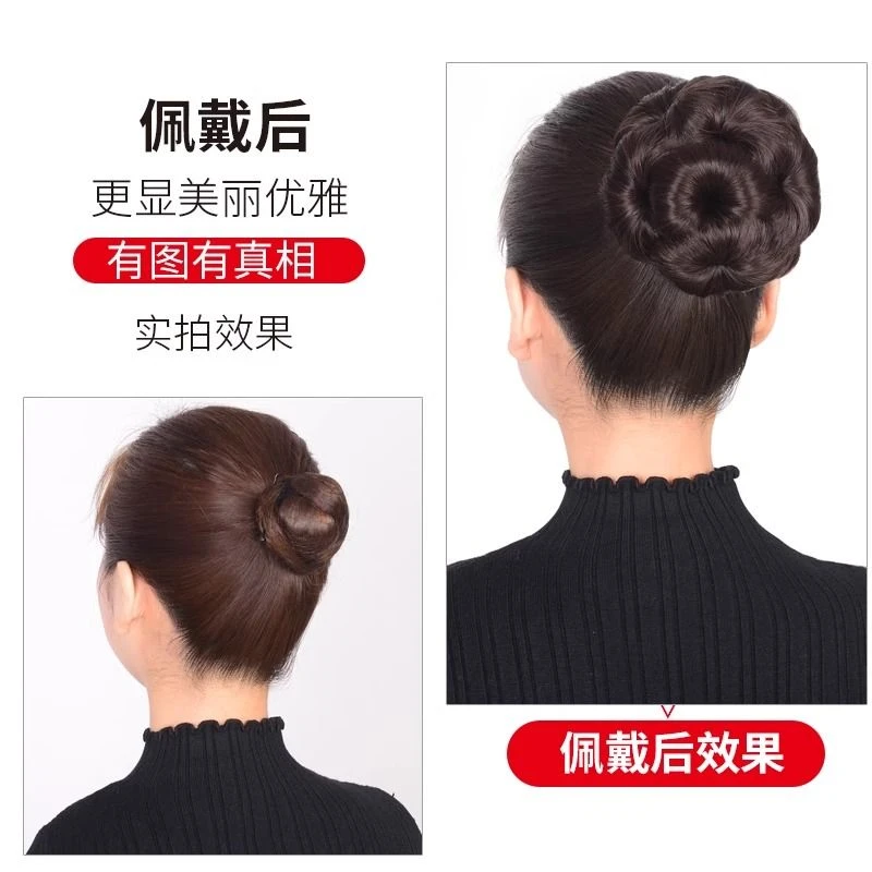 假发造型发包九朵花抓夹假发圈新娘丸子头女生盘发圈爪夹花苞头