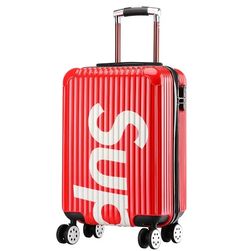 网红行李箱拉杆箱万向轮旅行登机箱20寸大容量行李箱不锈钢拉杆