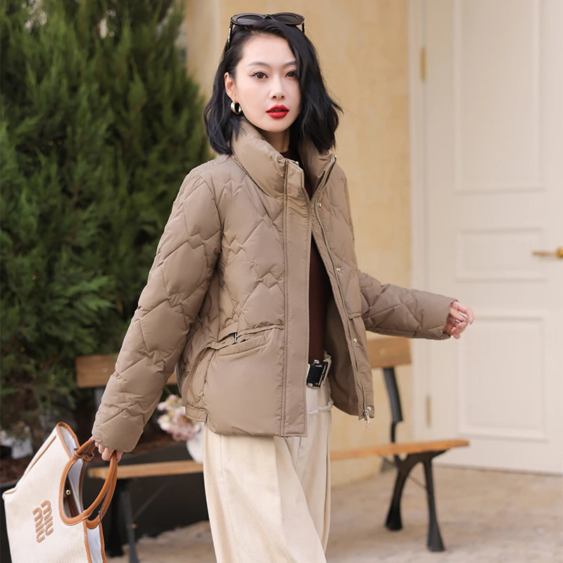 【棉柔感】2024秋冬新款韩版立领短款棉服时尚洋气棉衣保暖棉袄外套