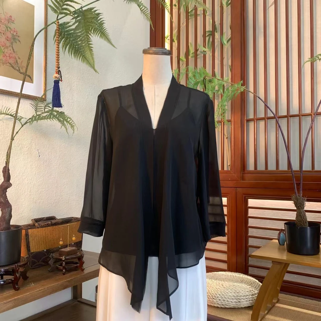 知羽.香云  新中式国风百搭桑蚕丝防晒外披ZY812413
