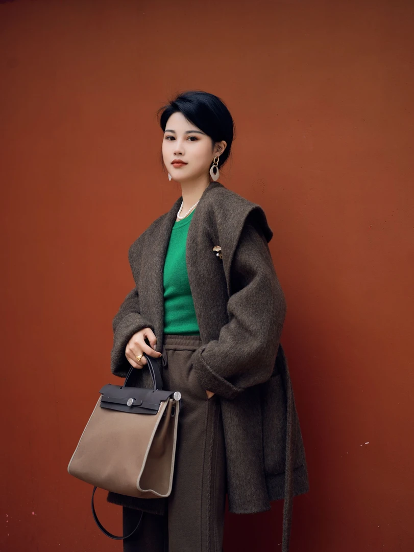 【老钱风大衣】2025秋冬女装羊毛大衣外套高端休闲商务简约驼色