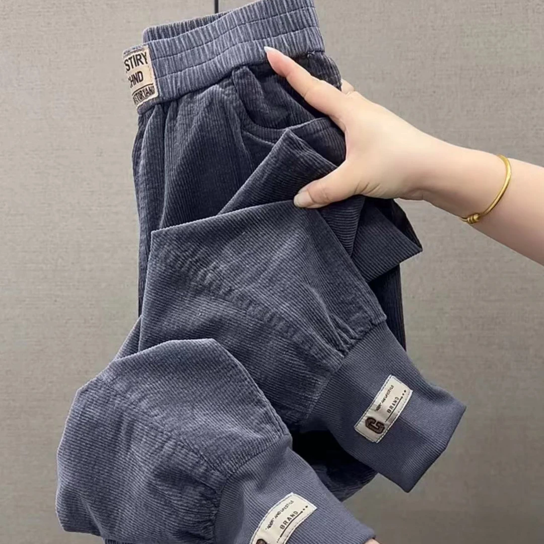 秋冬季节时尚哈伦条绒裤休闲裤