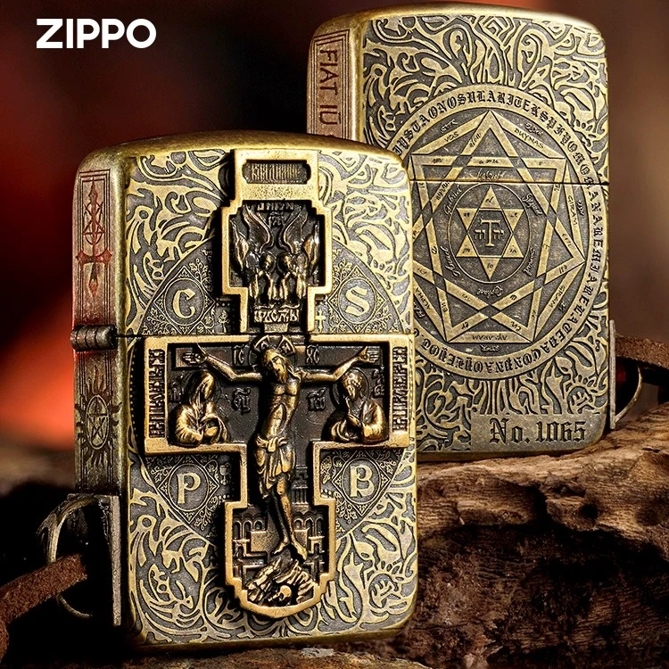 ZIPPO打火机DIY1941贴章雕刻黄铜康斯坦丁救赎男士DY9913TZ