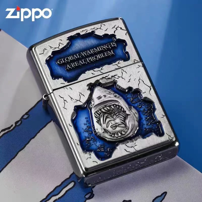 ZIPPO打火机芝宝冰川海洋生物环保系列创意贴章防风礼物DYJ1
