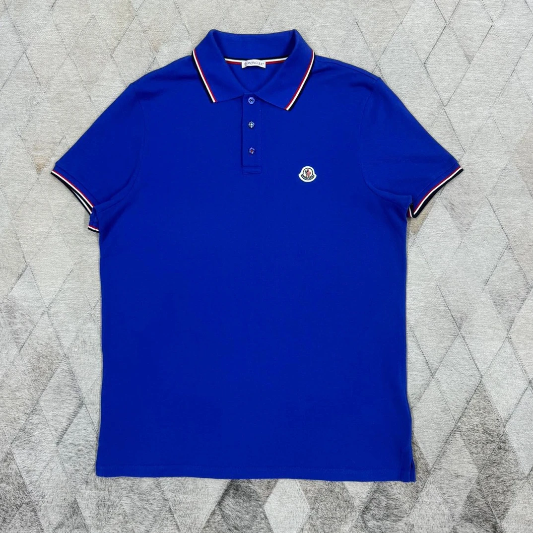 全新未使用 MONCLER 128986 男款经典拼色Polo衫