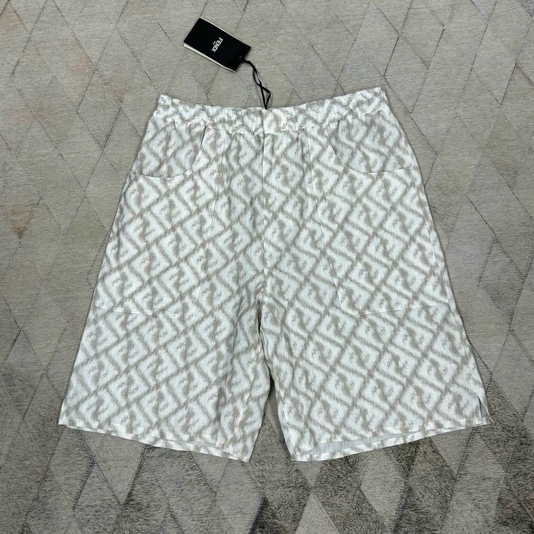 全新未使用 FENDI/芬迪 127718 FF百慕大短裤 松紧腰 儒雅绅士