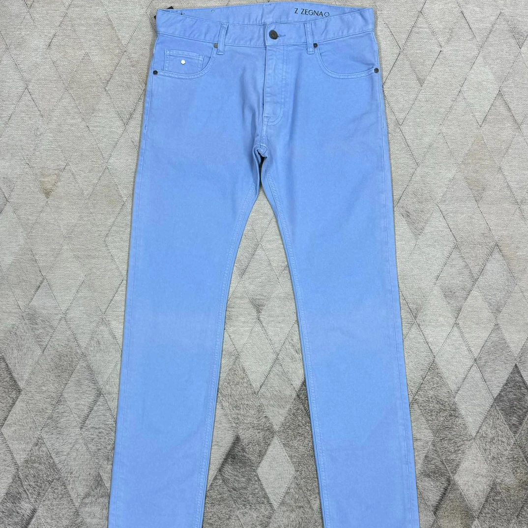 全新未使用 ErmenegildoZegna 浅蓝色 直筒牛仔裤