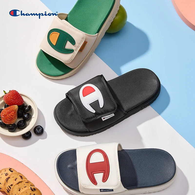 Champion冠军情侣拖鞋Slide1919运动风户外夏季软底潮流U4BFASU05