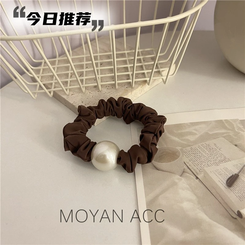 珍珠大肠弹力发圈韩国东大门同款简约皮筋少女发绳气质丸子头绳饰