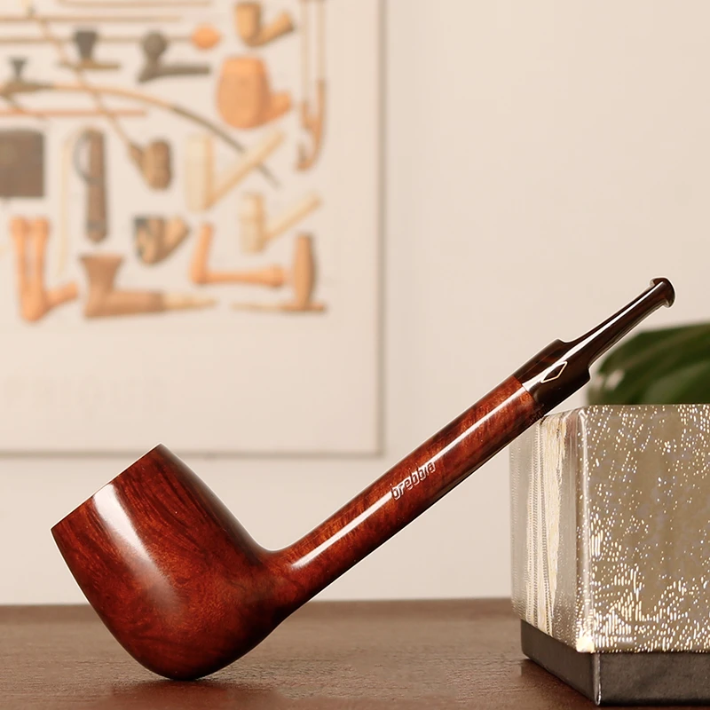 意大利芭比 百威 光面撞球直斗 3mm烟道 石楠木烟斗