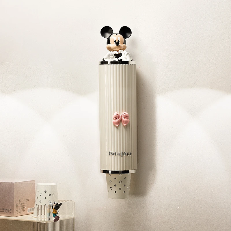 奶白取杯器一次性杯子杯架水杯置物架家用杯子收纳架高颜值收纳盒