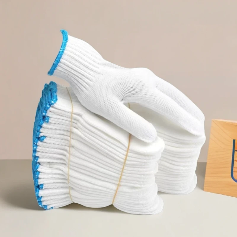 耐磨加厚棉纱劳保手套高弹棉线透气防护工地干活男女通用