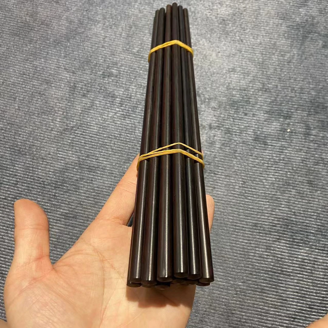 【直播间推荐】紫光檀黑色手工筷子无蜡无漆环保实心家用抑菌易清洗