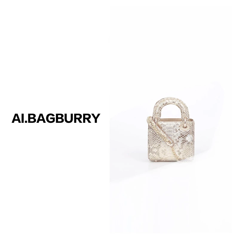 AI.BAGBURRY2025新款女士真皮百搭时尚蛇皮小费包