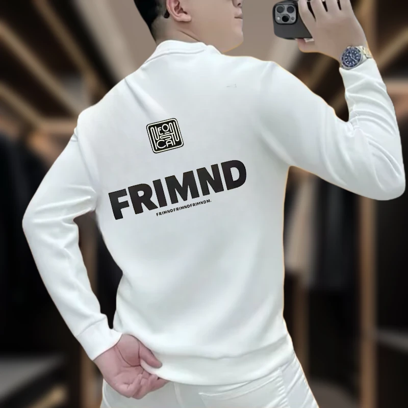 卫衣男2024秋冬新款潮牌高品质设计国风字母印花时尚洋气长袖上衣