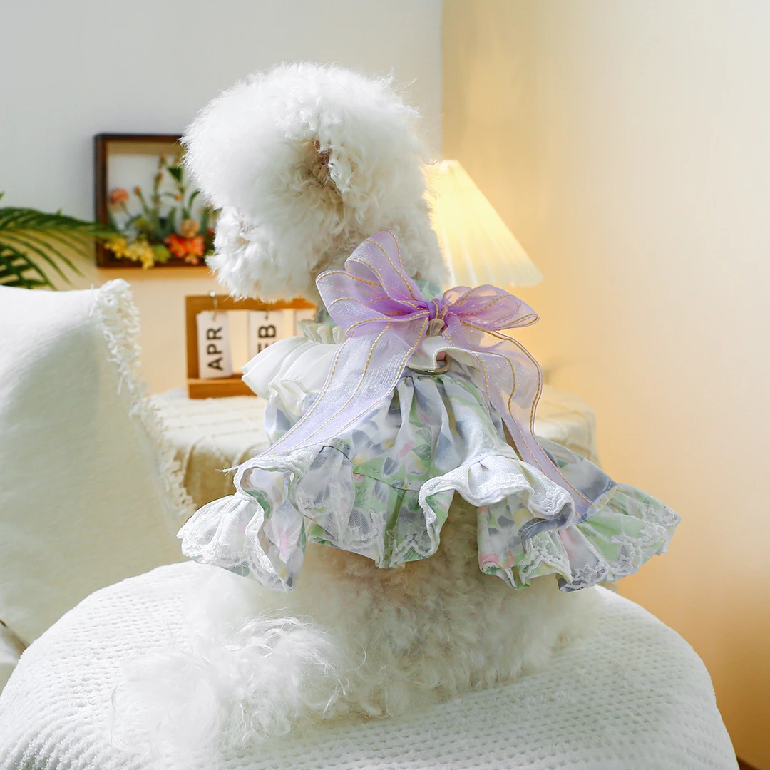 PETCIRCLE/宠物圈狗狗衣服比熊博美泰迪小型犬公主仲夏花裙