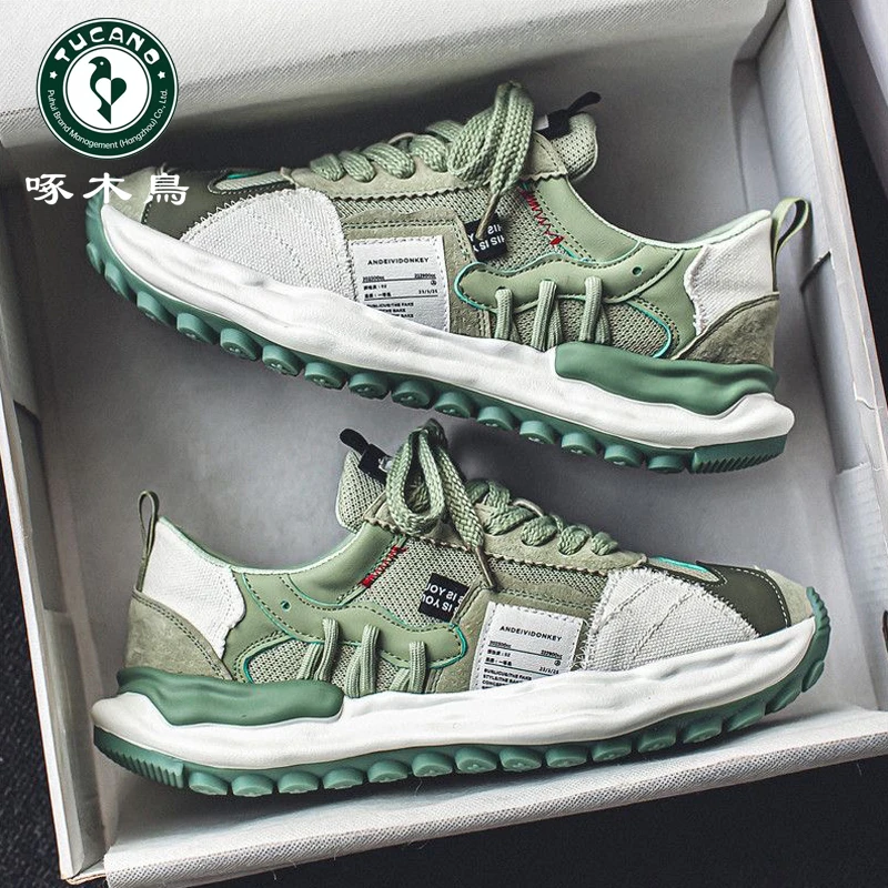 【正品】爵浪男鞋新款透气时尚休闲鞋男款潮流百搭软底跑步运动鞋