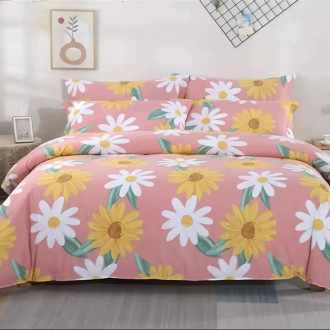 1加厚100%纯棉印花全棉床单，单人精梳床品细纱时尚布床