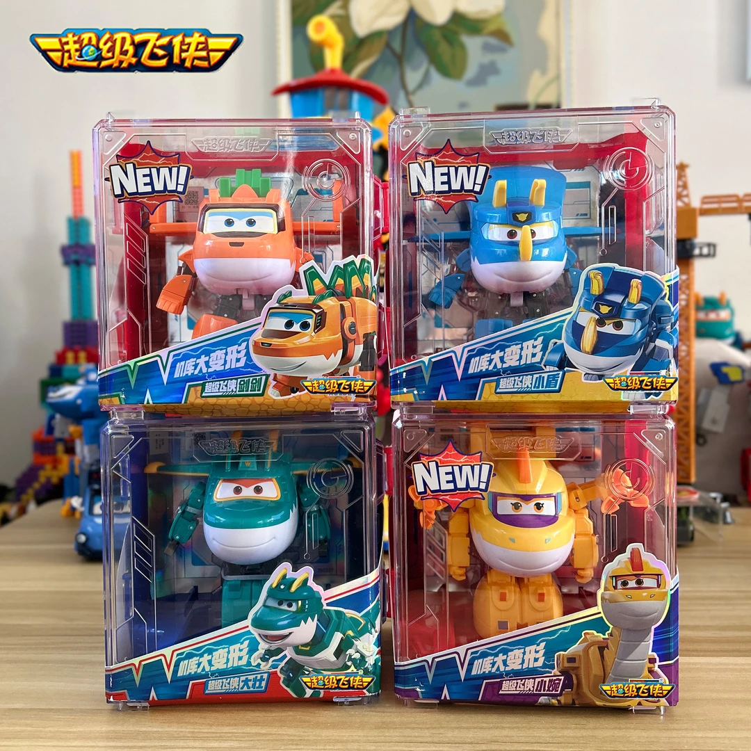 【新款】超级飞侠第17季机库版大号变形机器人剑剑小盾小婉大程酷苪