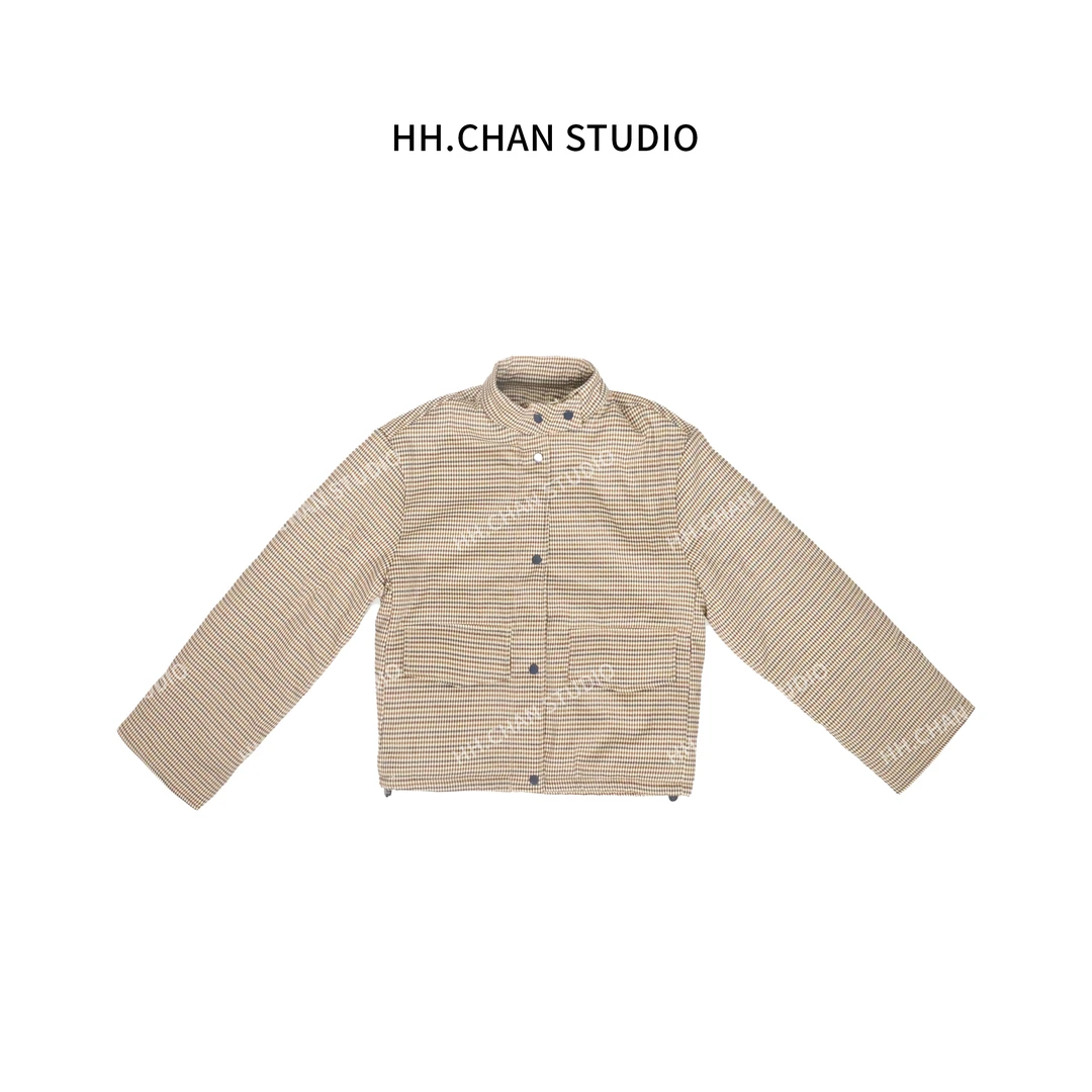HH.CHAN“威尔士”高定棉服格子外套设计师秋冬千鸟格秋冬外套6530