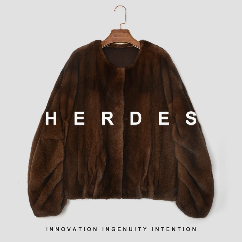 HERDERS 双色潮流时尚貂皮草外套247915