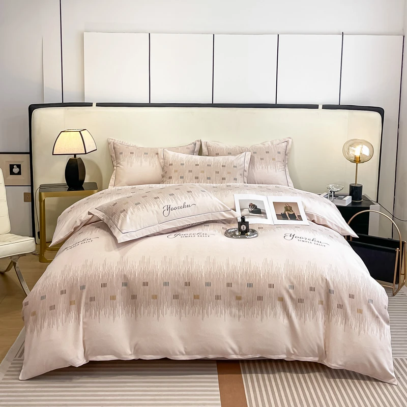 加厚全棉四件套被罩印花清新斜纹纯四季简约被套单人学生宿舍家纺