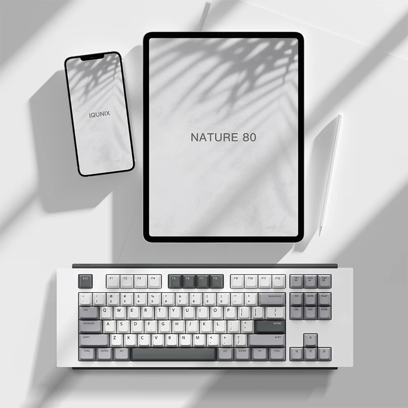 IQUNIX Nature80 金属套件三模铝合金办公客制化套件铝坨坨游戏