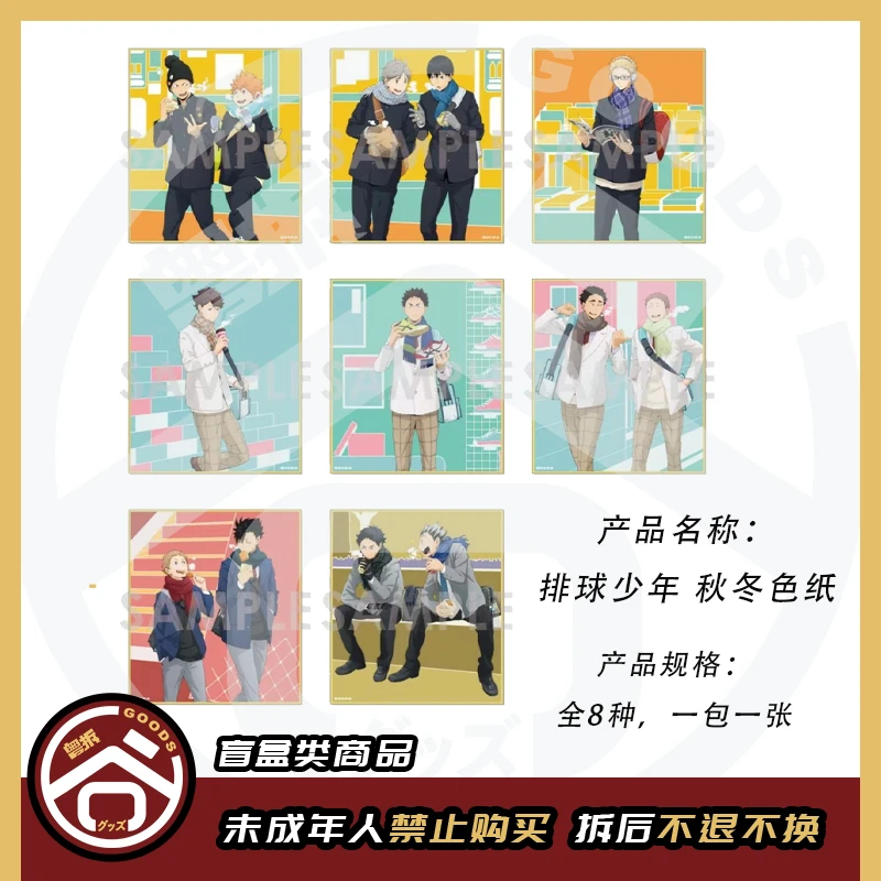 【现货】排球少年 秋冬色纸 全8种【盲盒】