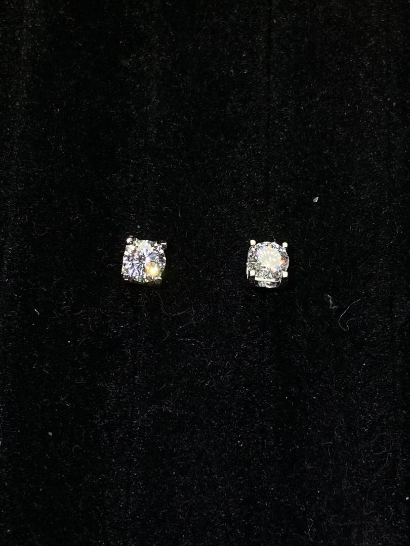 非金属耳饰 【牛头耳钉0.5ct】设计款耳钉经典气质A051