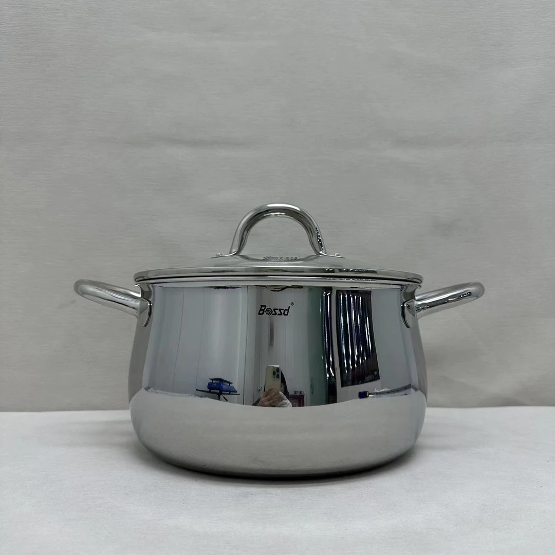 3-010 Bossd 不锈钢汤锅 苹果汤锅 24*14CM 6L 带盖重约2.48KG