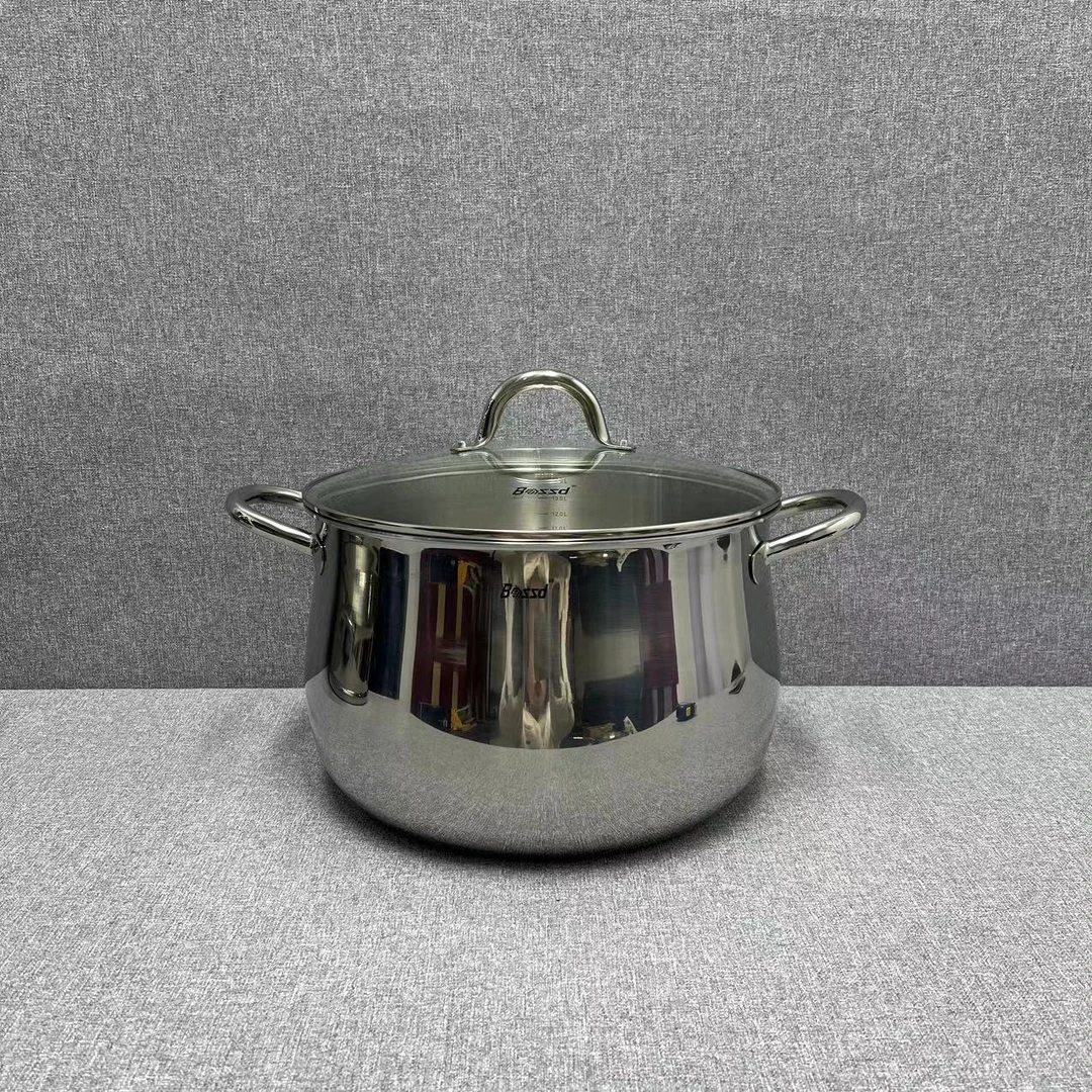 3-022 不锈钢双耳汤锅 大苹果汤锅 30*20CM 14L 带盖重约4.20KG