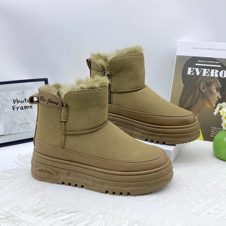 雪地靴女2025冬季新款韩版百搭加绒加厚保暖棉鞋厚底增高休闲女鞋