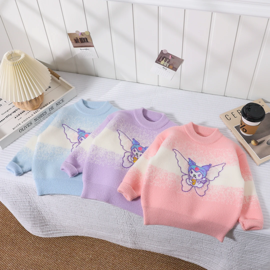 2024年儿童针织外套韩式 套头春秋新款中童洋气长袖小香风