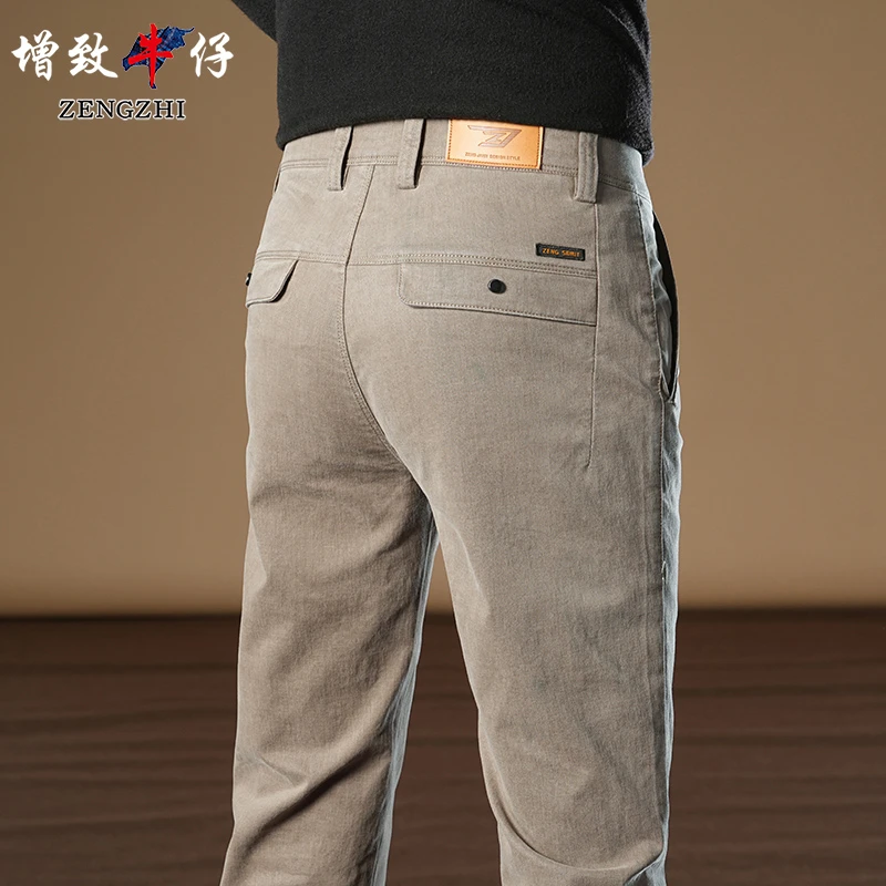 男士高端商务休闲裤男款春季2025新款直筒裤修身男裤Z293