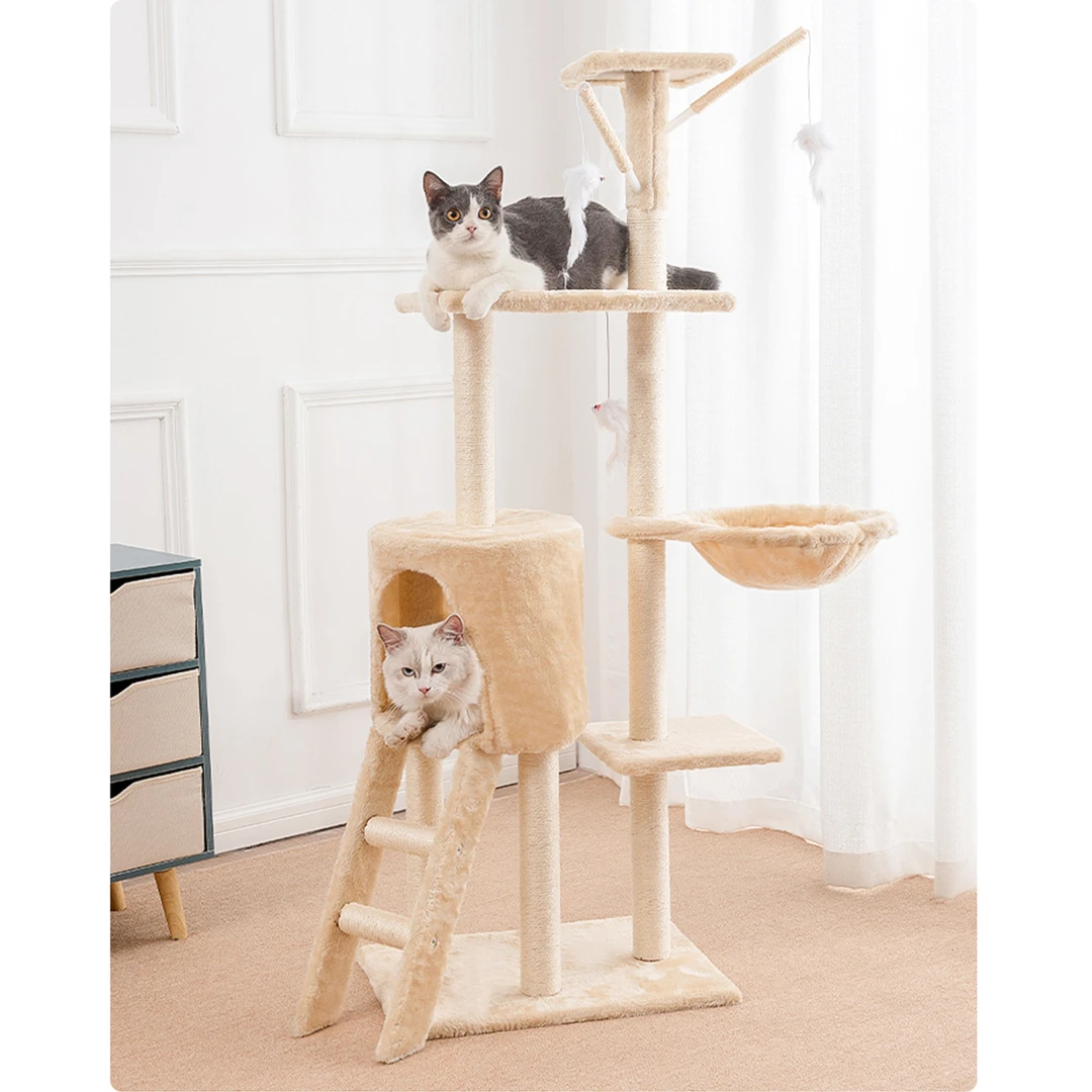 网红五层大型猫爬架猫窝进口剑麻猫抓柱猫抓杆猫树多层豪华玩耍