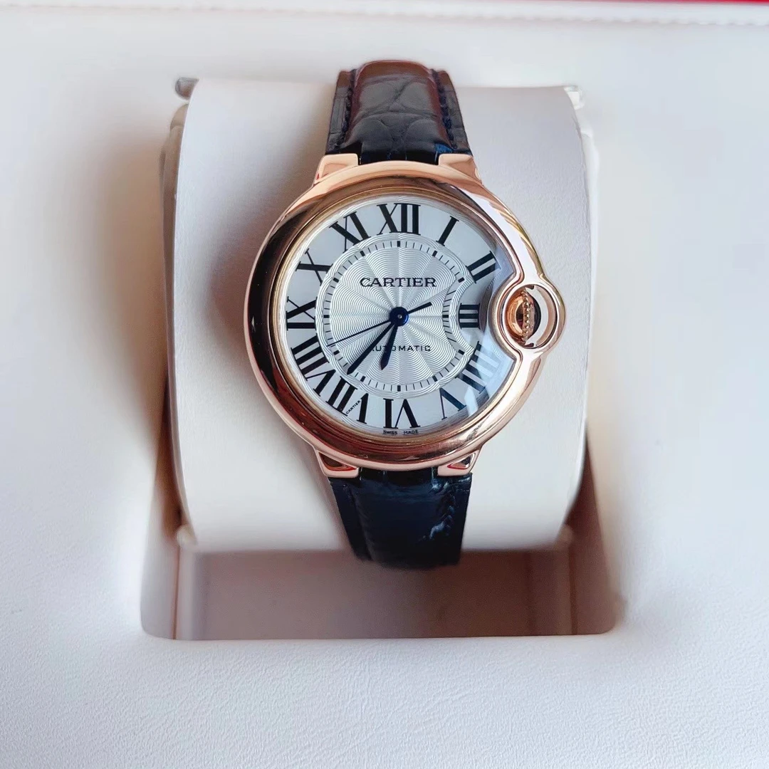 95新 Cartier/卡地亚 双11福利来袭蓝气球W6920097玫瑰金33盘机械