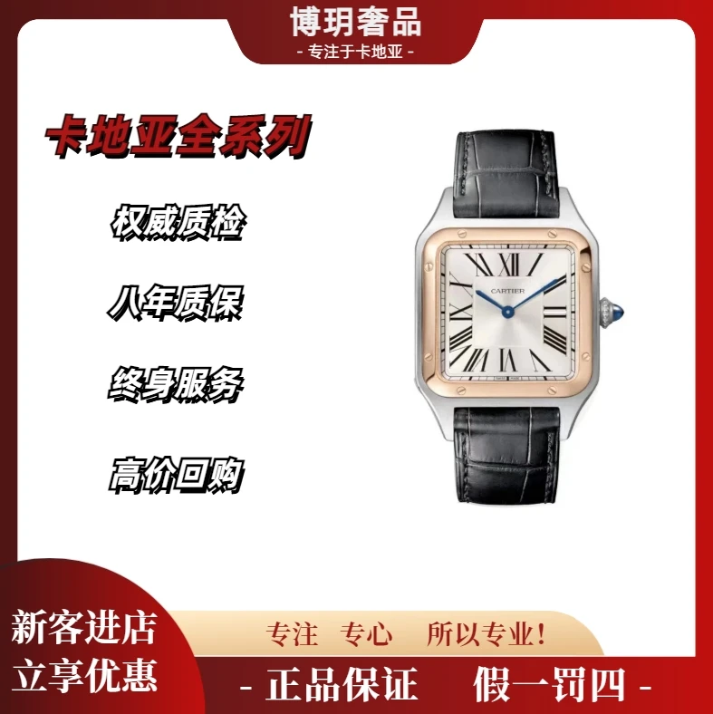 99新 Cartier/卡地亚 山度士系列20全套W2SA0017男大号机械杜蒙特