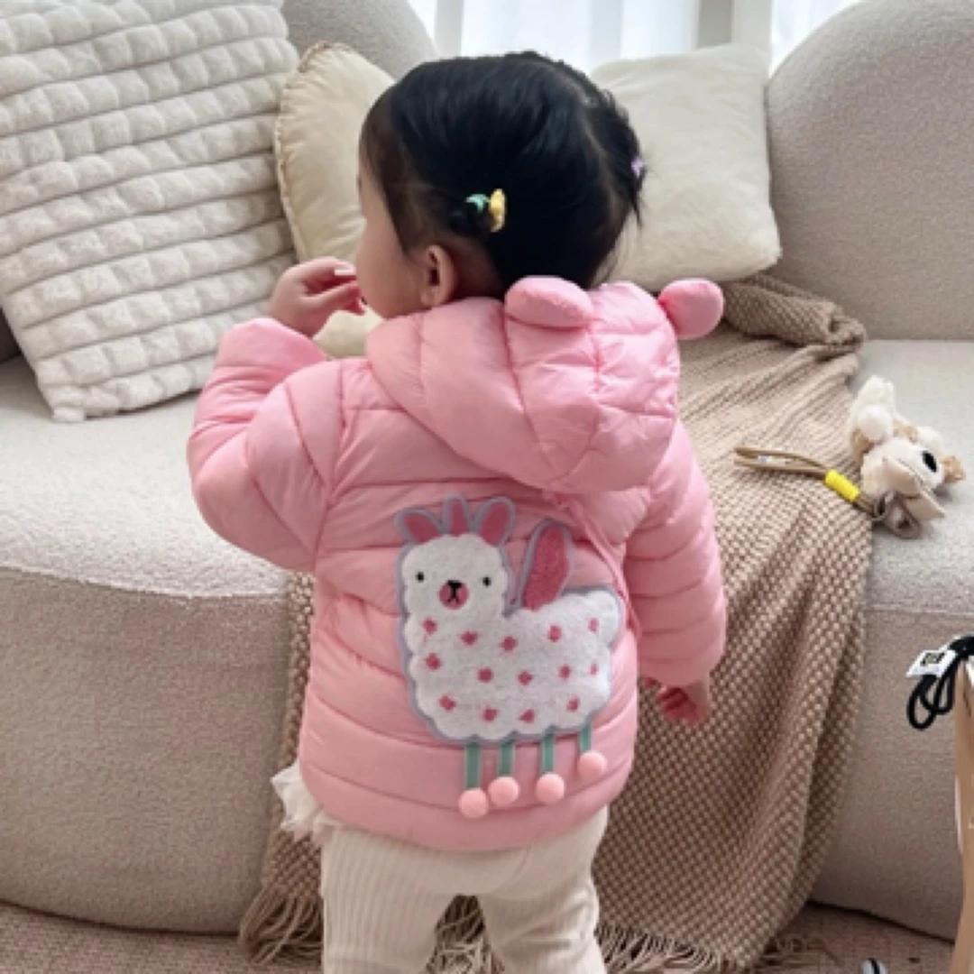 秋冬卡通羊驼棉服-送包包